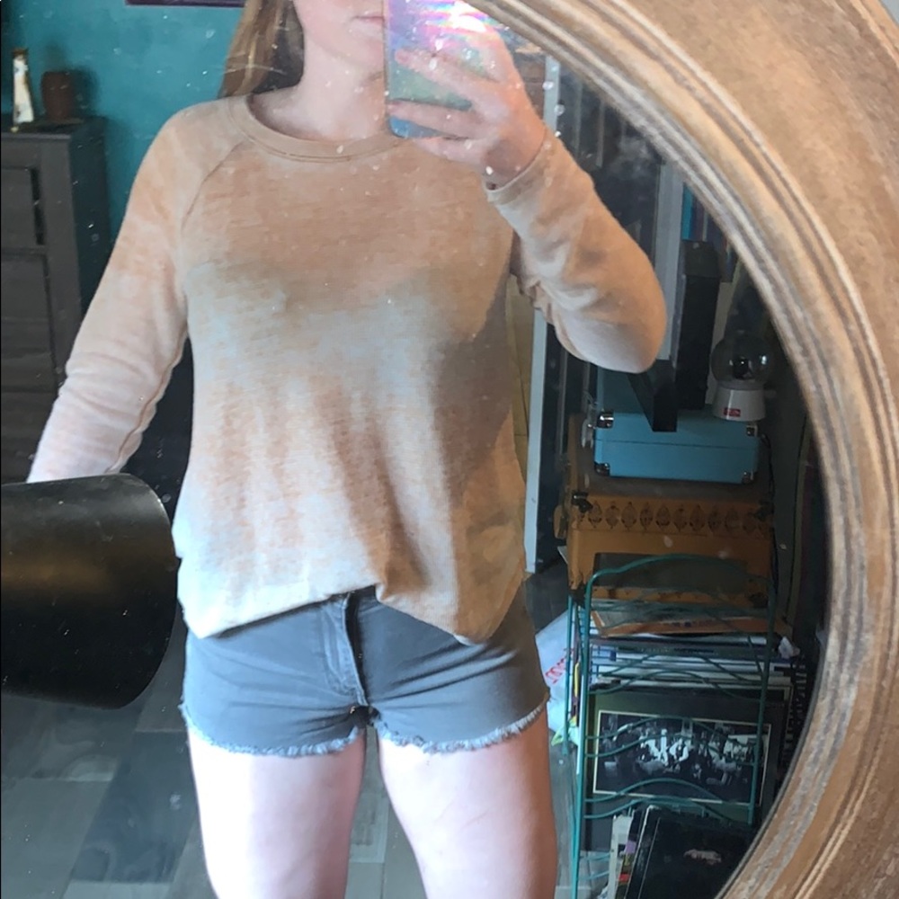 Oversized long sleeve American Eagle shirt.